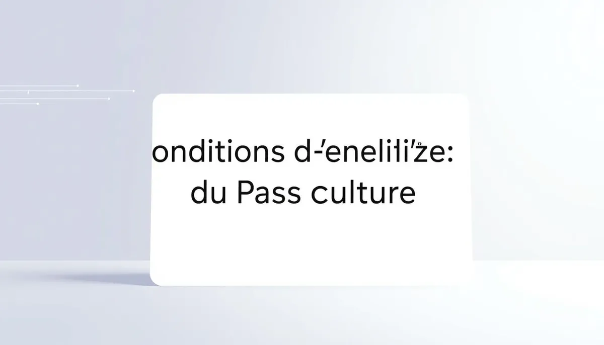 conditions d'utilisation du Pass Culture