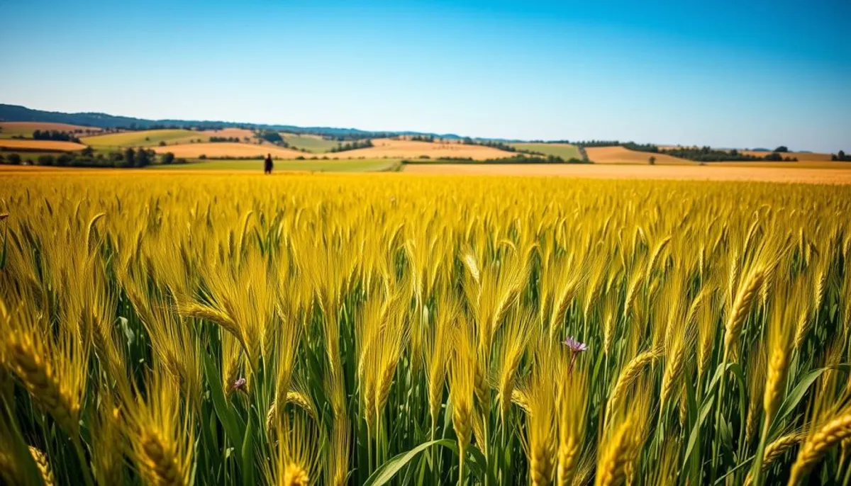 Champ de culture d'orge Champ de culture d'orge