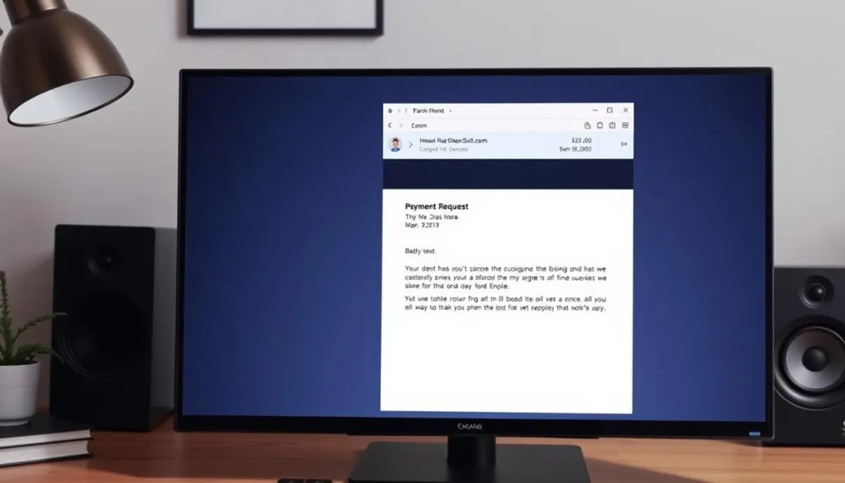 email requesting payment email requesting payment