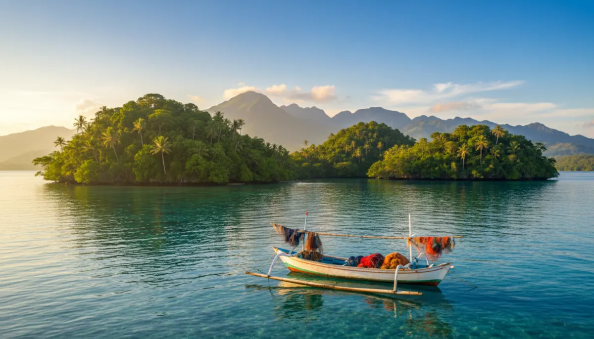 Paysage d'archipel indonésien