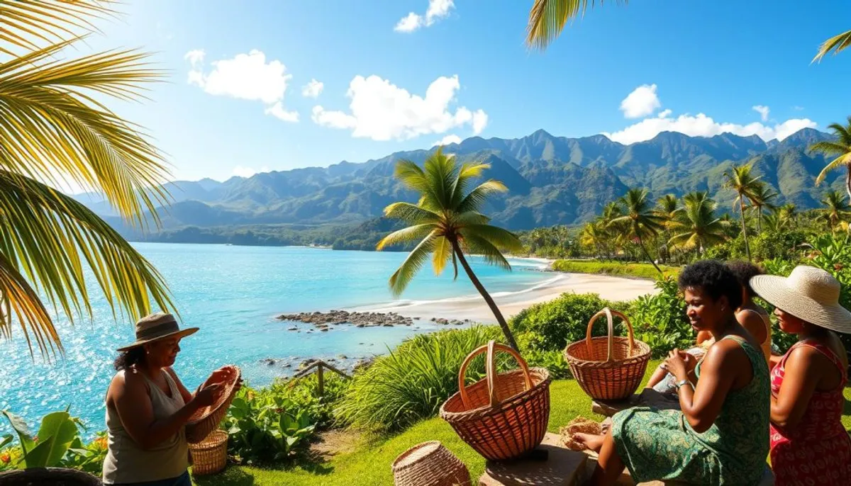 Paysage et habitants des îles Fidji