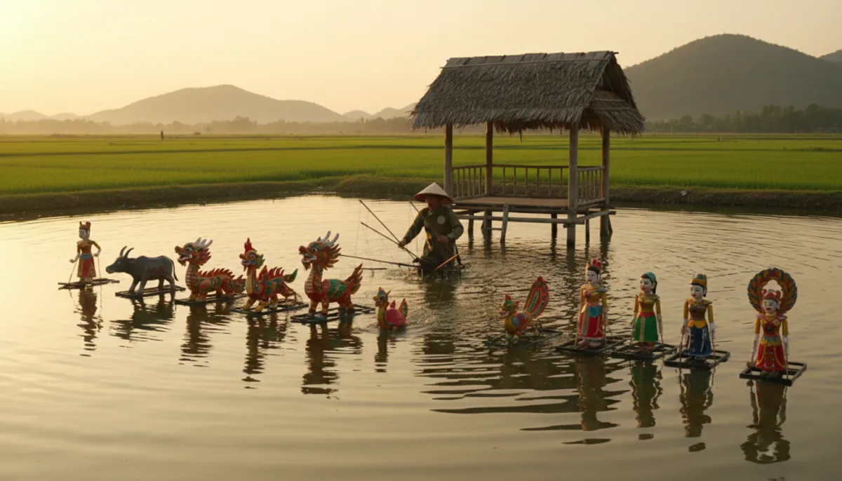 théâtre traditionnel marionnettes eau vietnam