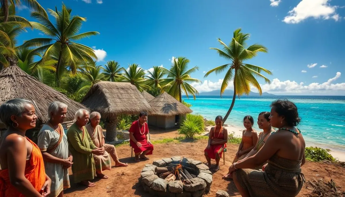 traditions fidjiennes village